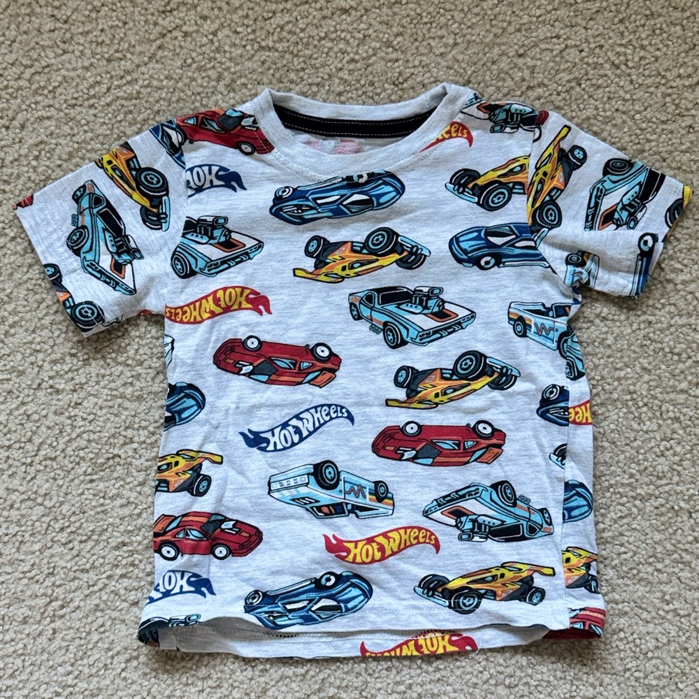 🔥 Hot Wheels All-Over Print Tee for Toddlers (2T) 🏎️💨